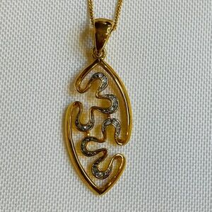 Women Cubic Zirconia Diamond Gold Plated Necklace